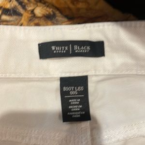 White House Black Market white denim jeans sz 00 30” inseam